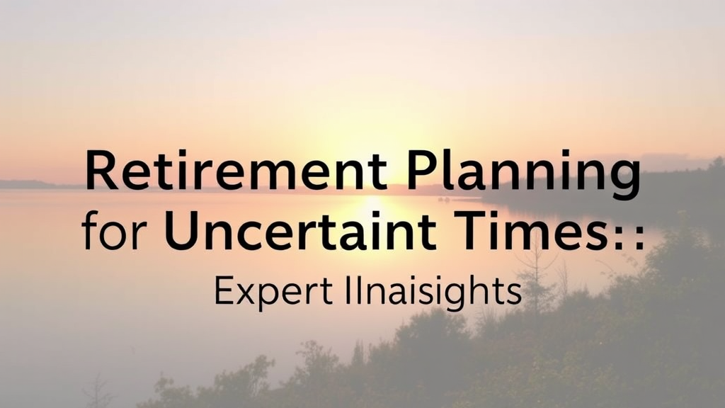 Retirement Planning in Uncertain Times: Expert Insights