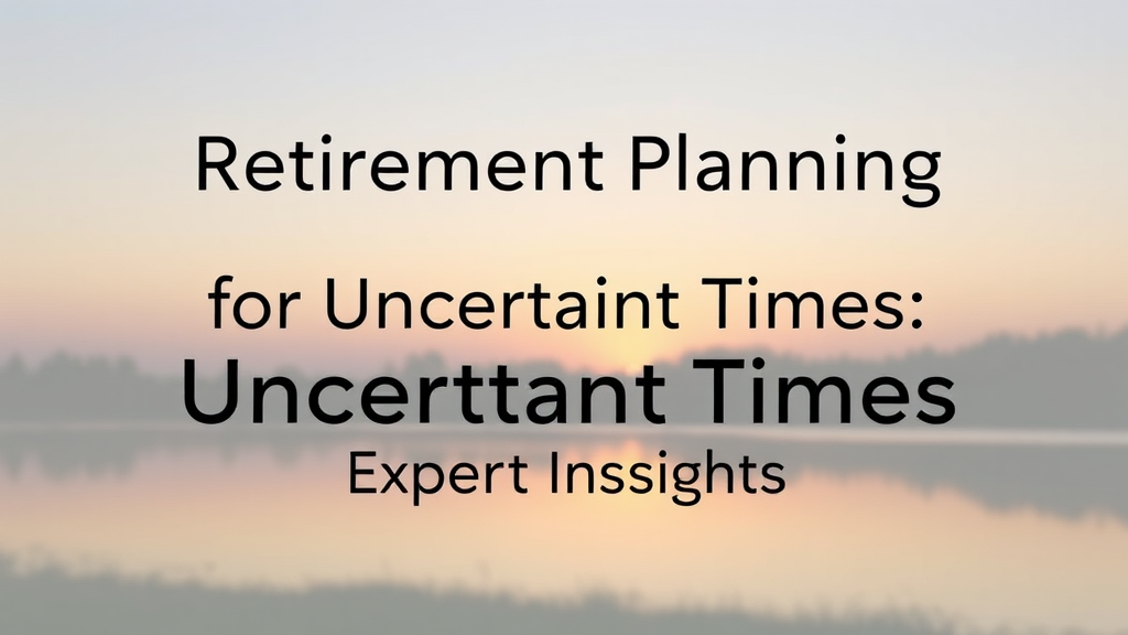 Retirement Planning in Uncertain Times: Expert Insights