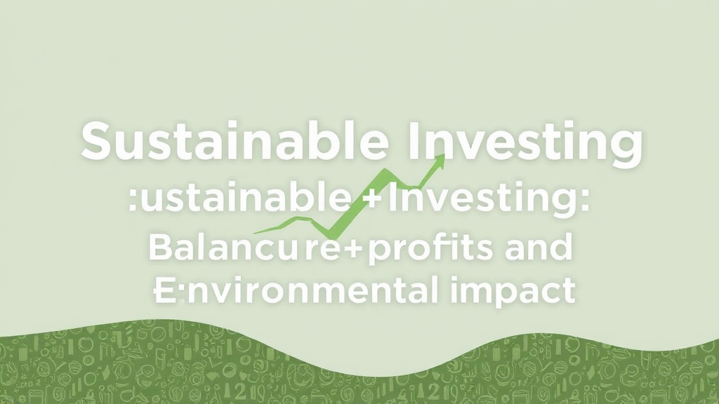 Sustainable Investing: Balancing Profits and Environmental Impact